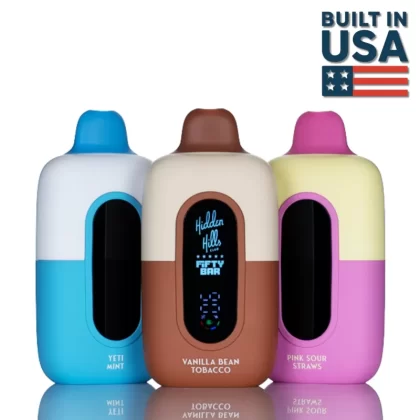 Hidden Hills x Fifty Bar 20k 20000 Puffs Disposable Vape - 16ML - Pink Sour Straws