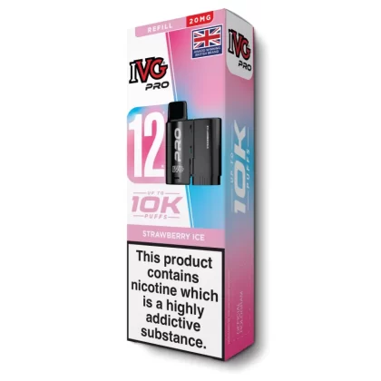 Strawberry Ice Pro 12 Refill Pod by IVG - 10 mg/ml, 20 mg/ml