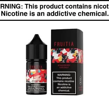 STRAWBERRY COCONUT BY FRUITIA SALTS 30ML - Vapejuice