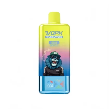 Vopk Four Flavors 80000 Puffs 4-in-1 Disposable Vape - Random Flavors, Watermelon Ice & Triple Melon Ice & Blue Razz Ice & Strawberry Ice Cream; 2-nicotine, 5-nicotine (A1CCB2)