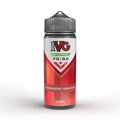 IVG STRAWBERRY SENSATION 70/30 100ML SHORTFILL E-LIQUID
