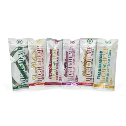 High Hemp Artisanal Cones - Flavor#Honey>Original Herbal>Blazin’ Cherry>Grape>Hydro Lemonade>Gum>Dutch Cream>Pineapple Paradise