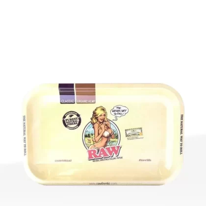RAW® Rolling Tray | ‘Girl’ | Various Sizes – Metal - Size#Mini - 7" x 5">Small - 11" x 7"