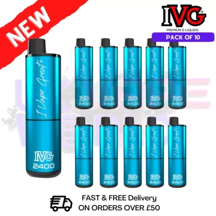 Box Of 10 – ICE POP IVG 2400 Prefilled Vape Pen Kit