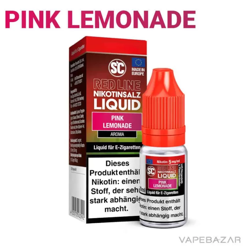 SC Red Line Nikotinsalz Liquid – Pink Lemonade - 20mg/ml, Nikotinfrei