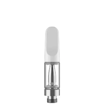 CCELL | TH2-EVO Glass Vape Cartridge with White Plastic Mouthpiece | 0.5mL – Snap Fit – 100 Count