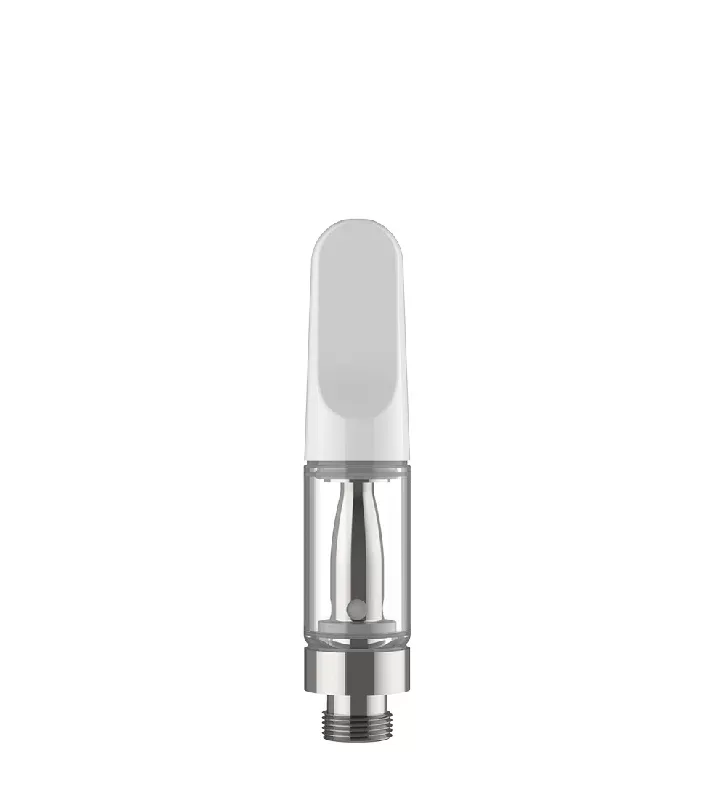 CCELL | TH2-EVO Glass Vape Cartridge with White Plastic Mouthpiece | 0.5mL – Snap Fit – 100 Count