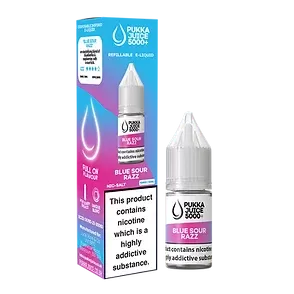 Blue Sour Razz Pukka Juice 5000+ Nic Salt E-Liquid – 10ml, 10mg/20mg, Pack of 10
